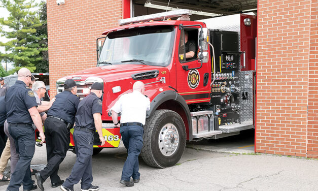 South Dundas Fire and Emergency Services holds push-in ceremony for new truck