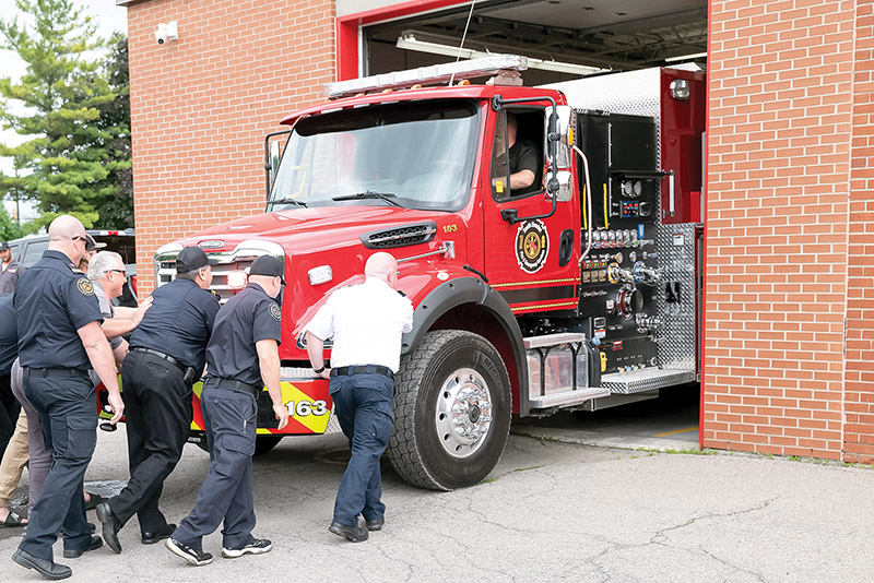 South Dundas Fire and Emergency Services holds push-in ceremony for new truck
