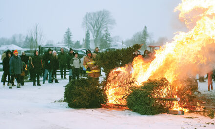 The return of a local tradition: Christmas tree bonfire on the beach attracts large crowd